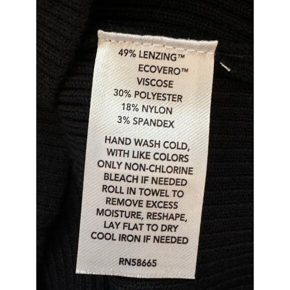 New ~ OPEN EDIT NORDSTROM ~ Viscose Black Long Sleeve Knitted Blouse Top Size S - Picture 8 of 8